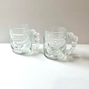 Luminarc embossed snowman mugs, set of 2